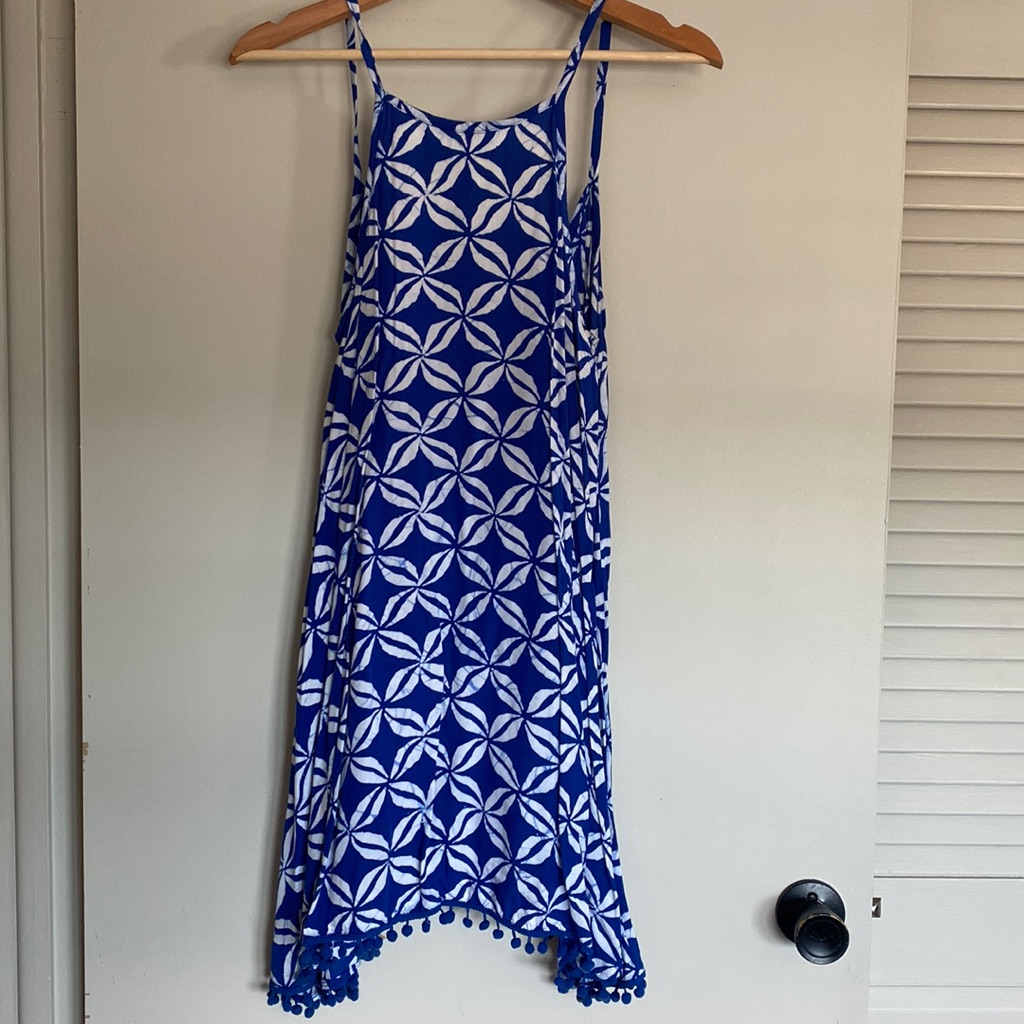 Sun Dress With Pom Tassels